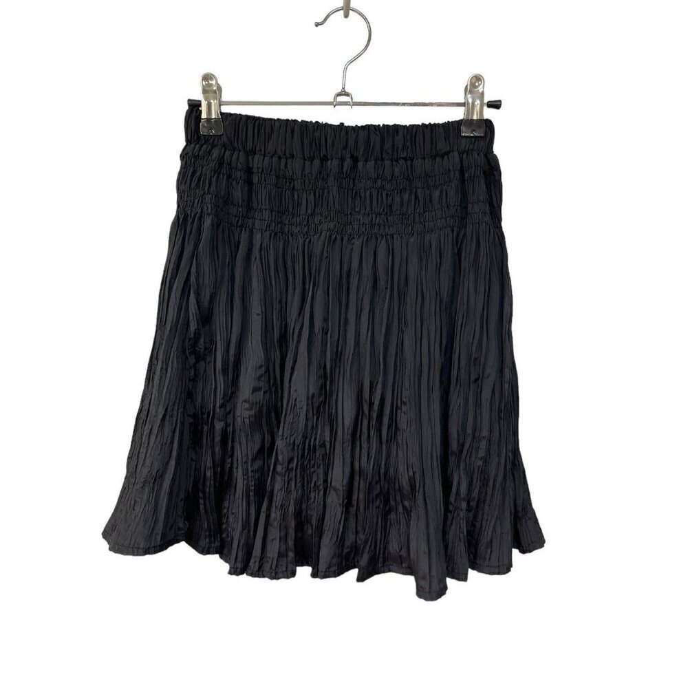 NEW ZARA Kids Black Elastic Smocked Skirt Girls Size 13-14 Years
